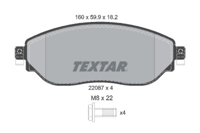 Pastilhas de freio TEXTAR 2208701