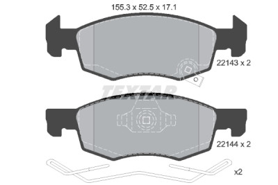 Pastilhas de freio TEXTAR 2214301