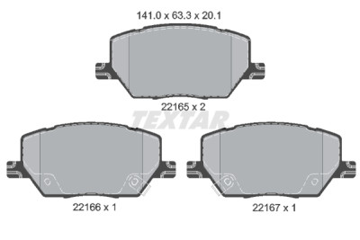 Pastilhas de freio TEXTAR 2216501