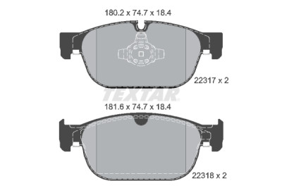Pastilhas de freio TEXTAR 2231701