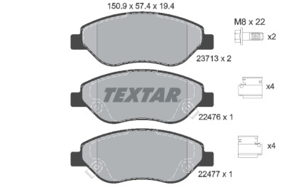 Pastilhas de freio TEXTAR 2247601
