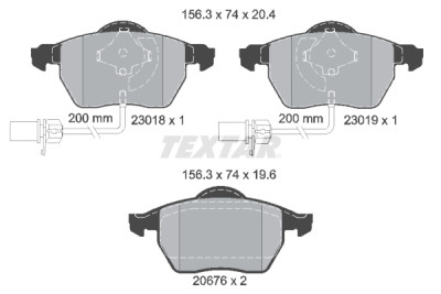 Pastilhas de freio TEXTAR 2301802