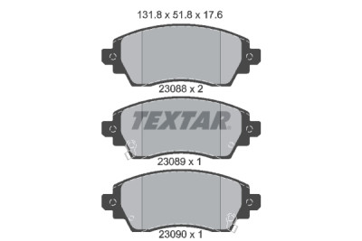 Pastilhas de freio TEXTAR 2308801