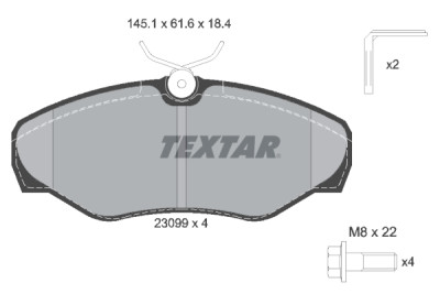 Pastilhas de freio TEXTAR 2309902
