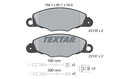 Pastilhas de freio TEXTAR 2313503