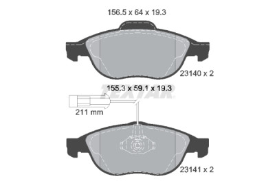 Pastilhas de freio TEXTAR 2314002