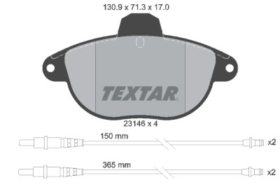 Pastilhas de freio TEXTAR 23146 01