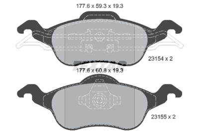 Pastilhas de freio TEXTAR 2315402