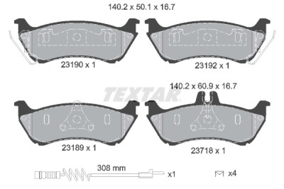 Pastilhas de freio TEXTAR 2319002