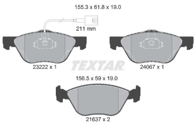 Pastilhas de freio TEXTAR 23222 01