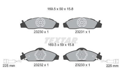 Pastilhas de freio TEXTAR 23230 01
