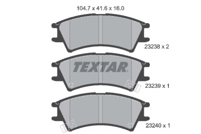 Pastilhas de freio TEXTAR 2323802
