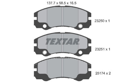 Pastilhas de freio TEXTAR 23250 01