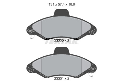 Pastilhas de freio TEXTAR 2330002