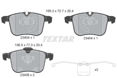 Pastilhas de freio TEXTAR 2340404