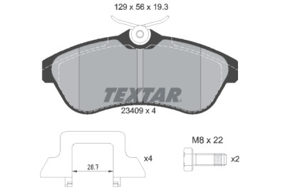 Pastilhas de freio TEXTAR 2340902