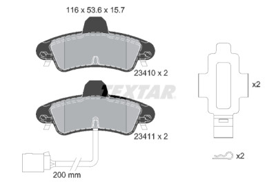 Pastilhas de freio TEXTAR 2341008