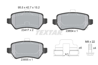 Pastilhas de freio TEXTAR 2341703