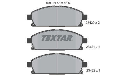 Pastilhas de freio TEXTAR 23420 01