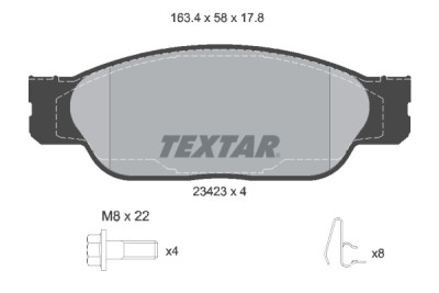Pastilhas de freio TEXTAR 23423 01