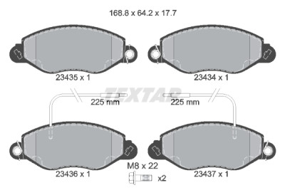 Pastilhas de freio TEXTAR 23435 01
