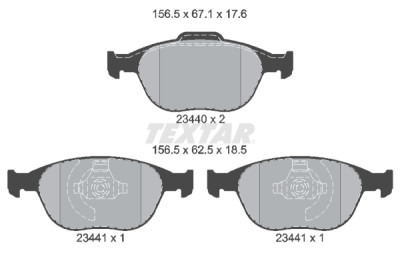 Pastilhas de freio TEXTAR 2344004