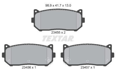 Pastilhas de freio TEXTAR 23455 01