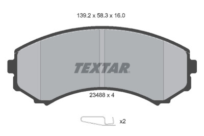 Pastilhas de freio TEXTAR 23488 01