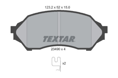Pastilhas de freio TEXTAR 2349002