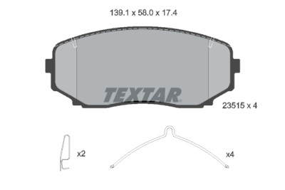 Pastilhas de freio TEXTAR 2351503