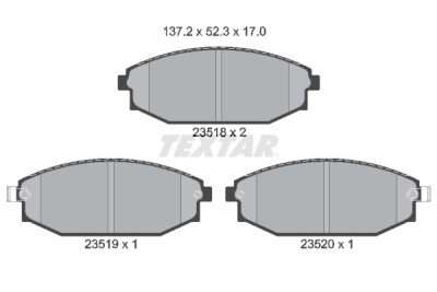 Pastilhas de freio TEXTAR 23518 01