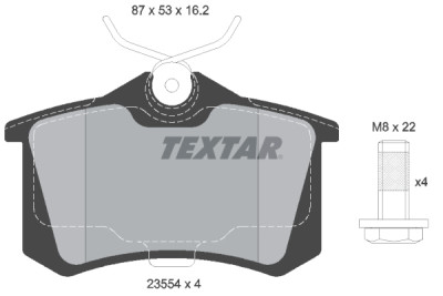 Pastilhas de freio TEXTAR 2355406