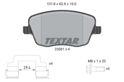 Pastilhas de freio TEXTAR 2358101
