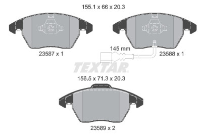 Pastilhas de freio TEXTAR 23587 01