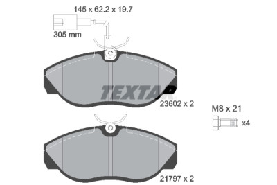 Pastilhas de freio TEXTAR 2360201