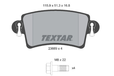 Pastilhas de freio TEXTAR 2366901