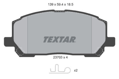 Pastilhas de freio TEXTAR 23703 01
