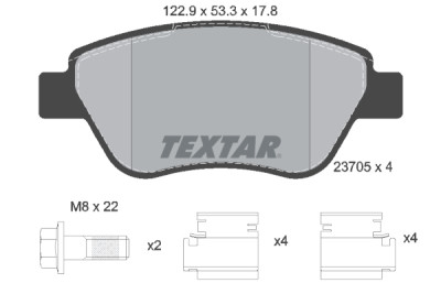 Pastilhas de freio TEXTAR 2370503