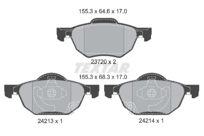 Pastilhas de freio TEXTAR 2372001