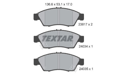Pastilhas de freio TEXTAR 23817 01