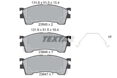Pastilhas de freio TEXTAR 2384504