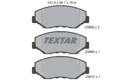 Pastilhas de freio TEXTAR 2386801
