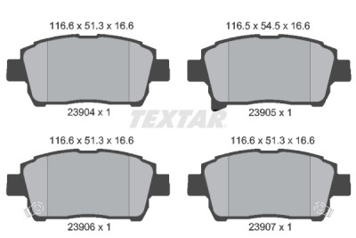 Pastilhas de freio TEXTAR 23904 01