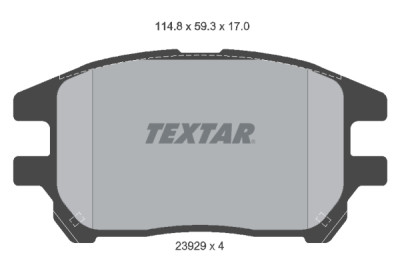 Pastilhas de freio TEXTAR 23929 01