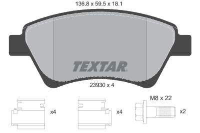 Pastilhas de freio TEXTAR 23930 01