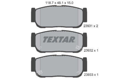 Pastilhas de freio TEXTAR 2393101