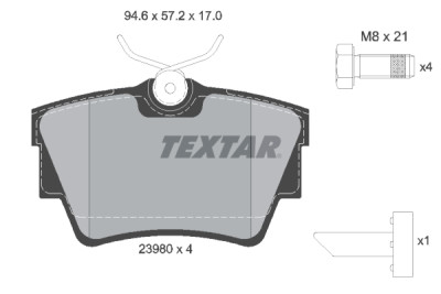 Pastilhas de freio TEXTAR 23980 01
