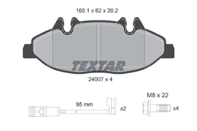 Pastilhas de freio TEXTAR 24007 01