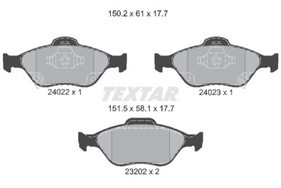 Pastilhas de freio TEXTAR 24022 01