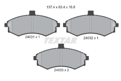 Pastilhas de freio TEXTAR 24031 01